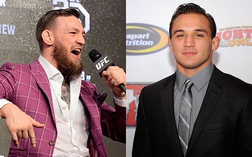 UFC lightweight contenders Conor McGregor (left) and Michael Chandler (right)