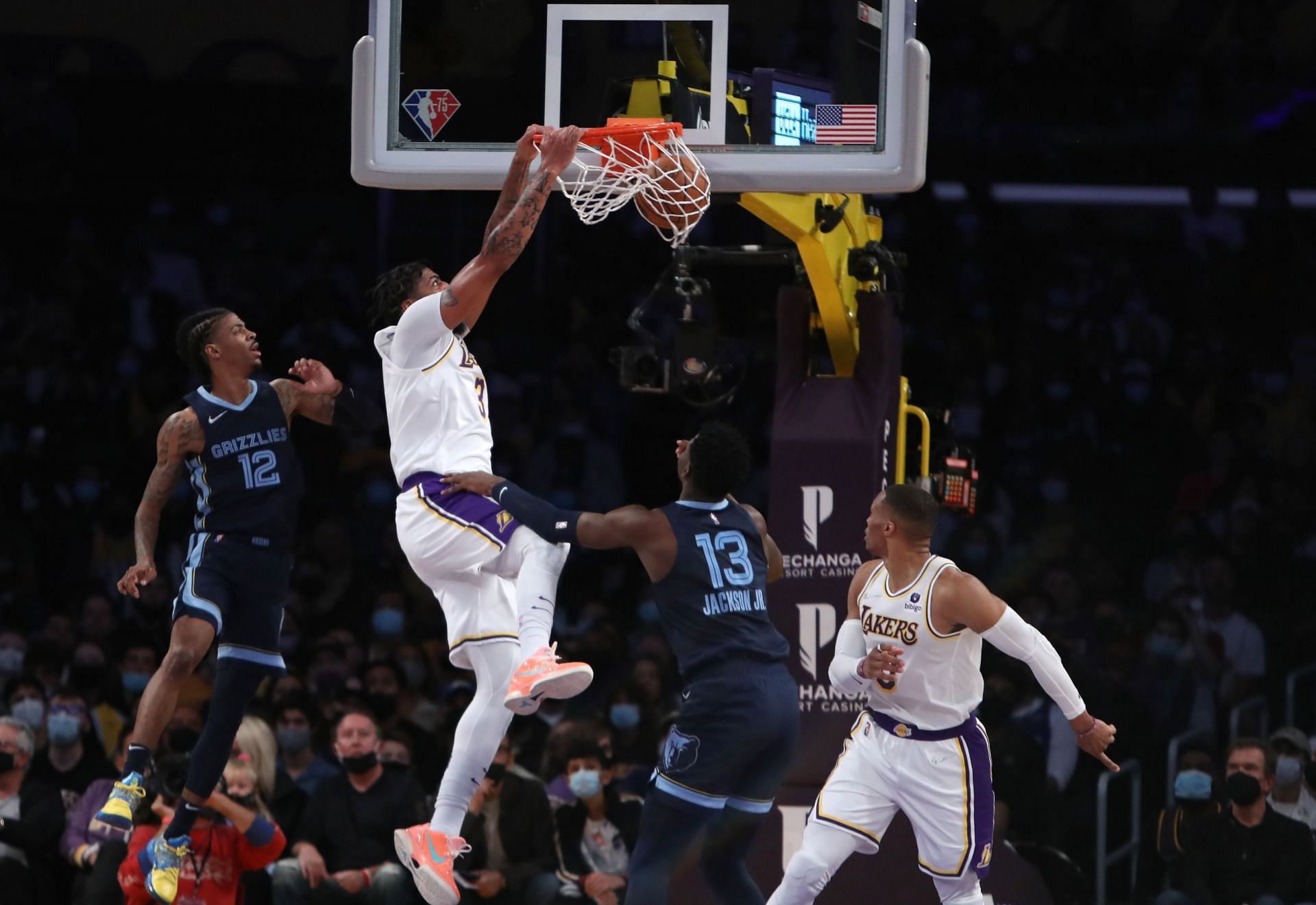 The Memphis Grizzlies will host the Los Angeles Lakers on Thursday without injured franchise player Ja Morant.[Photo: Lake Show Life]