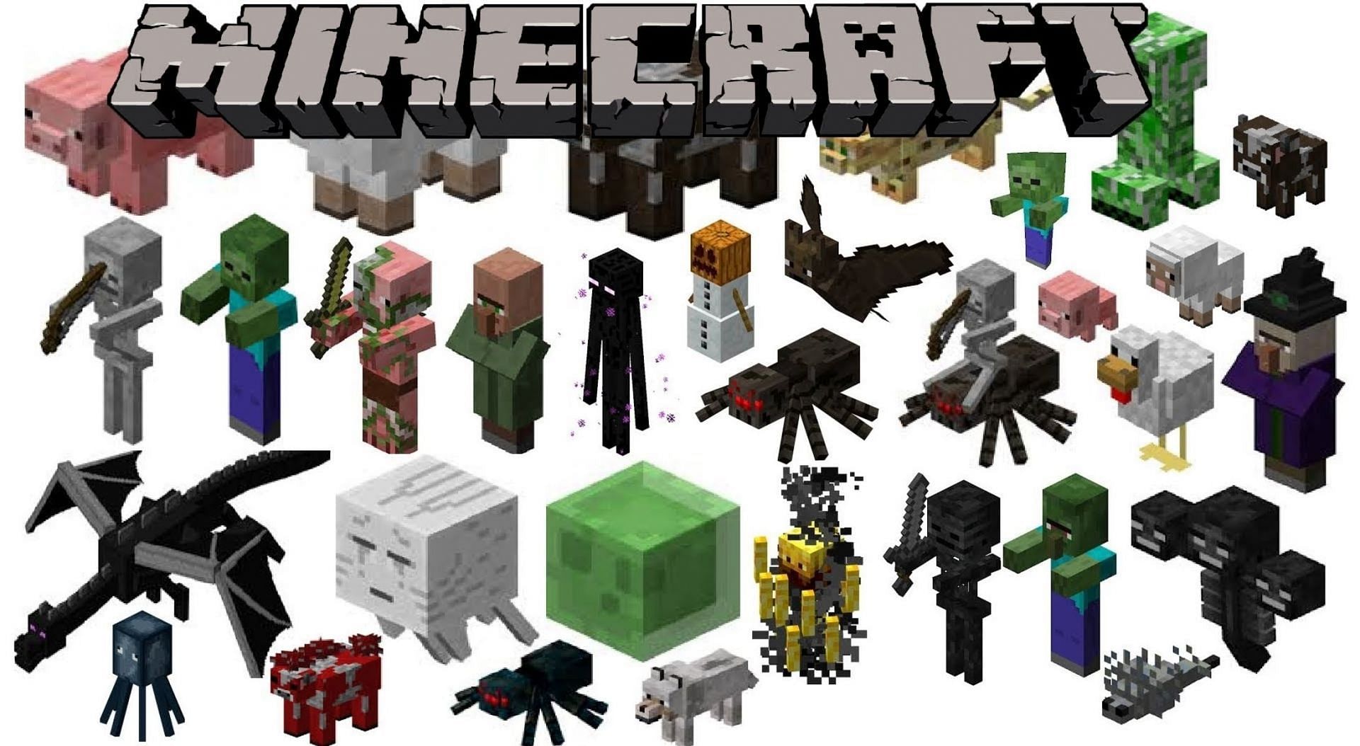 Minecraft&#039;s number of mobs has only increased, some more popular than others (Image via Mojang)