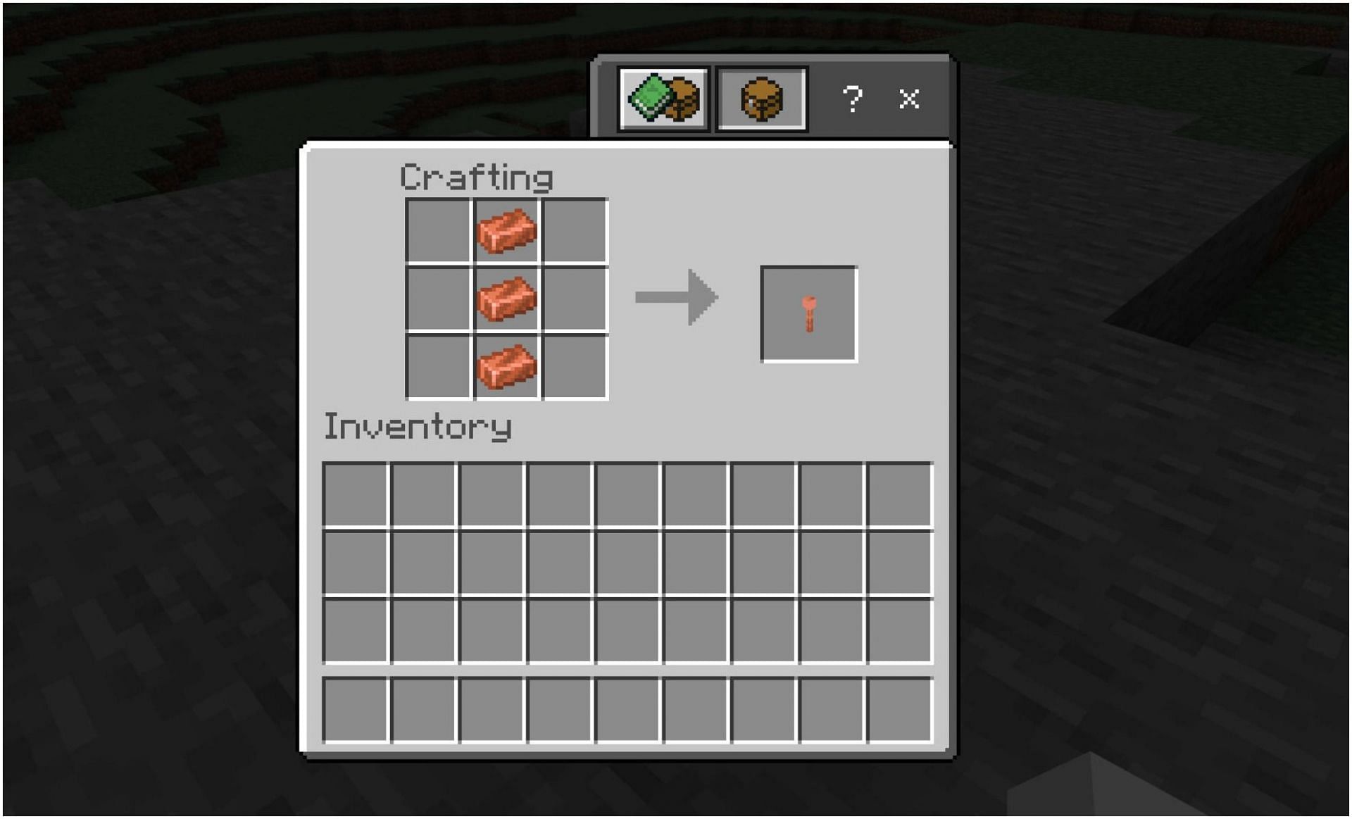 Copper ingots can be used to craft some unique items (Image via Minecraft)