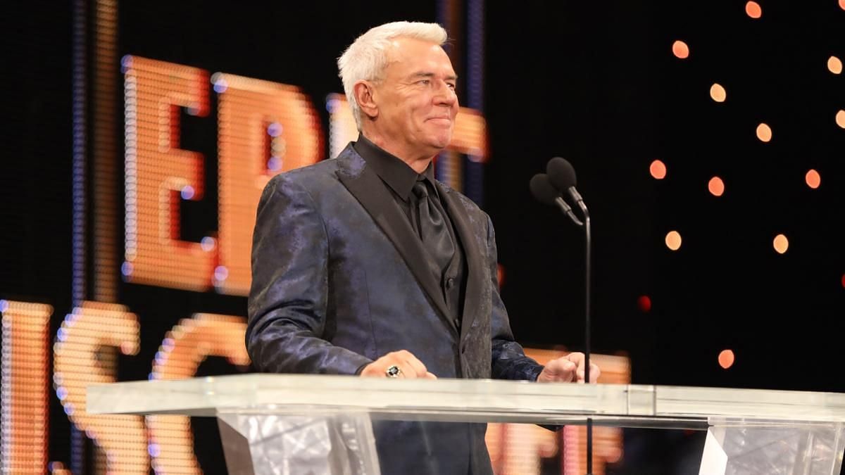 Eric Bischoff during his WWE Hall of Fame induction