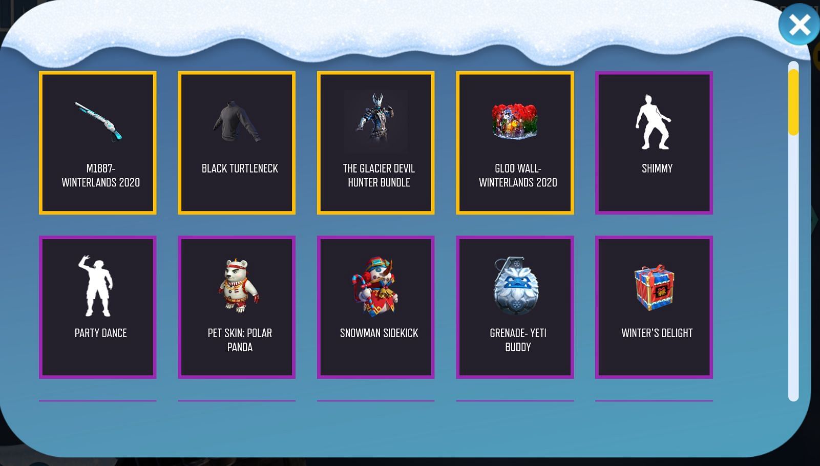 Few of the unique prizes (Image via Free Fire)