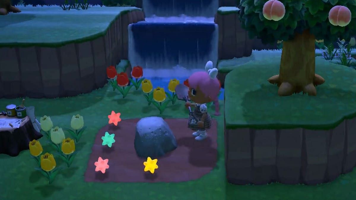Star fragment island has rocks that will drop them (Image via Nintendo)
