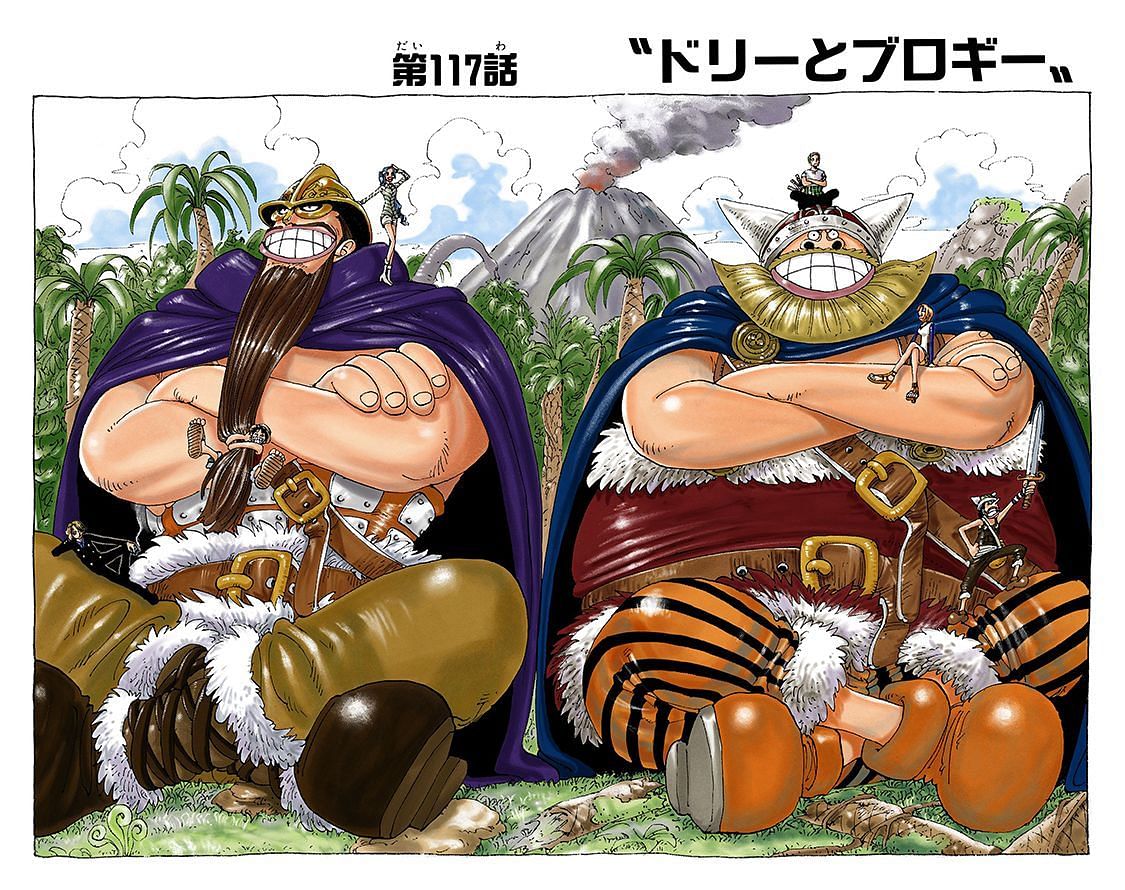 Dorry (left) and Brogy (right) as seen in the One Piece manga (Image via Shueisha Weekly Shonen Jump)