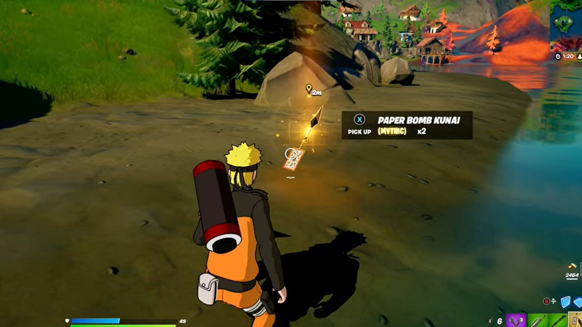 The Paper Bomb Kunai is one of the best explosives in the game&#039;s history (Image via Epic Games)