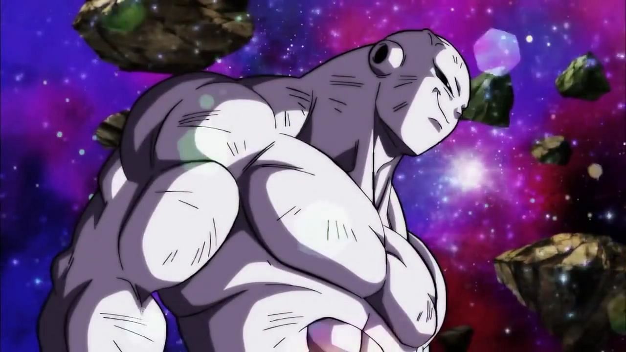 Jiren seen battered and bruised during the Tournament of Power. (Image via Toei Animation)