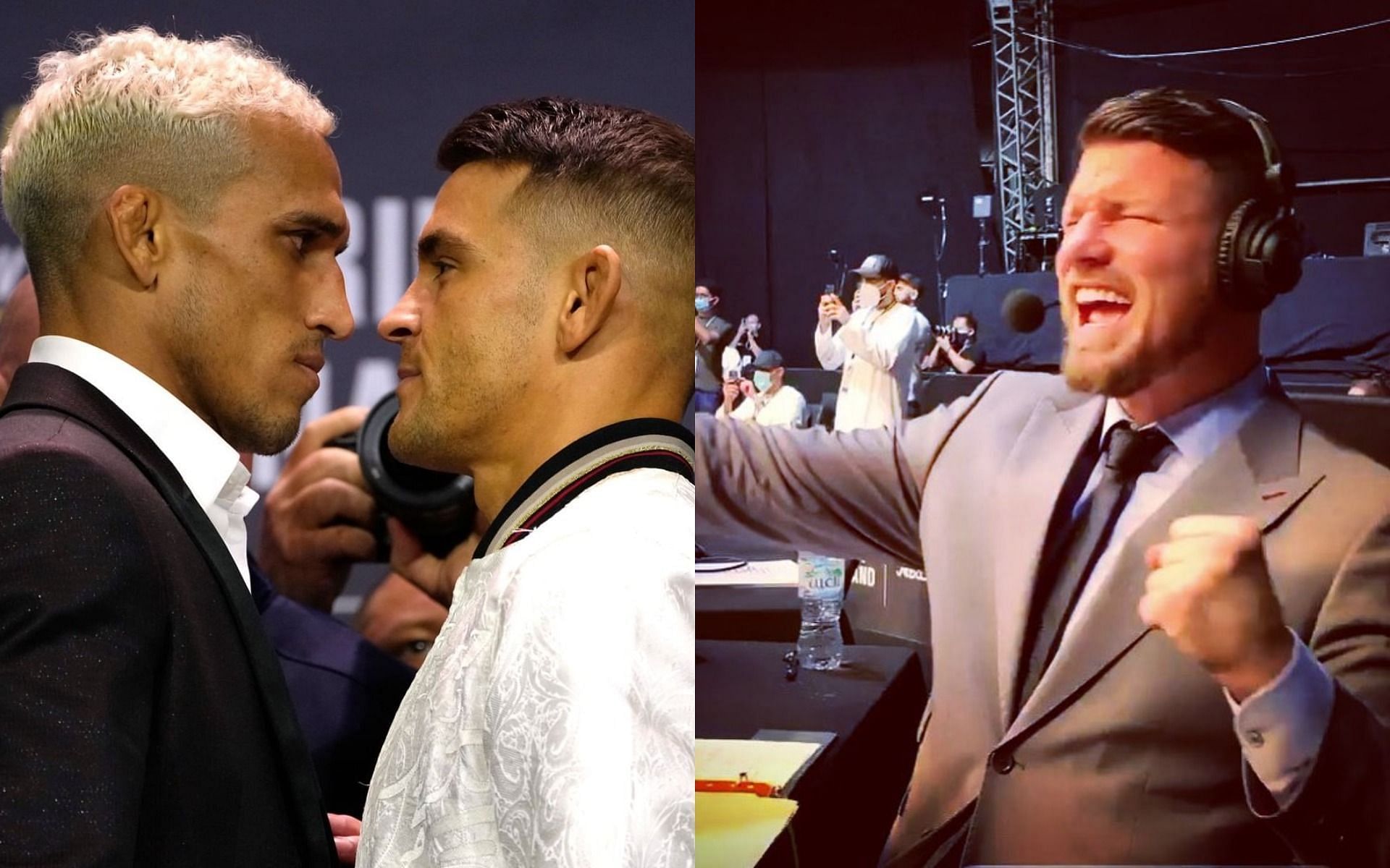 Charles Oliveira &amp; Dustin Poirier (left), Michael Bisping (right) [Images Courtesy: @ufcbtsport @mikebisping on Instagram]