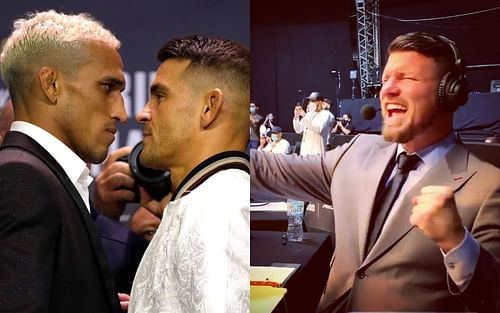 Charles Oliveira & Dustin Poirier (left), Michael Bisping (right) [Images Courtesy: @ufcbtsport @mikebisping on Instagram]