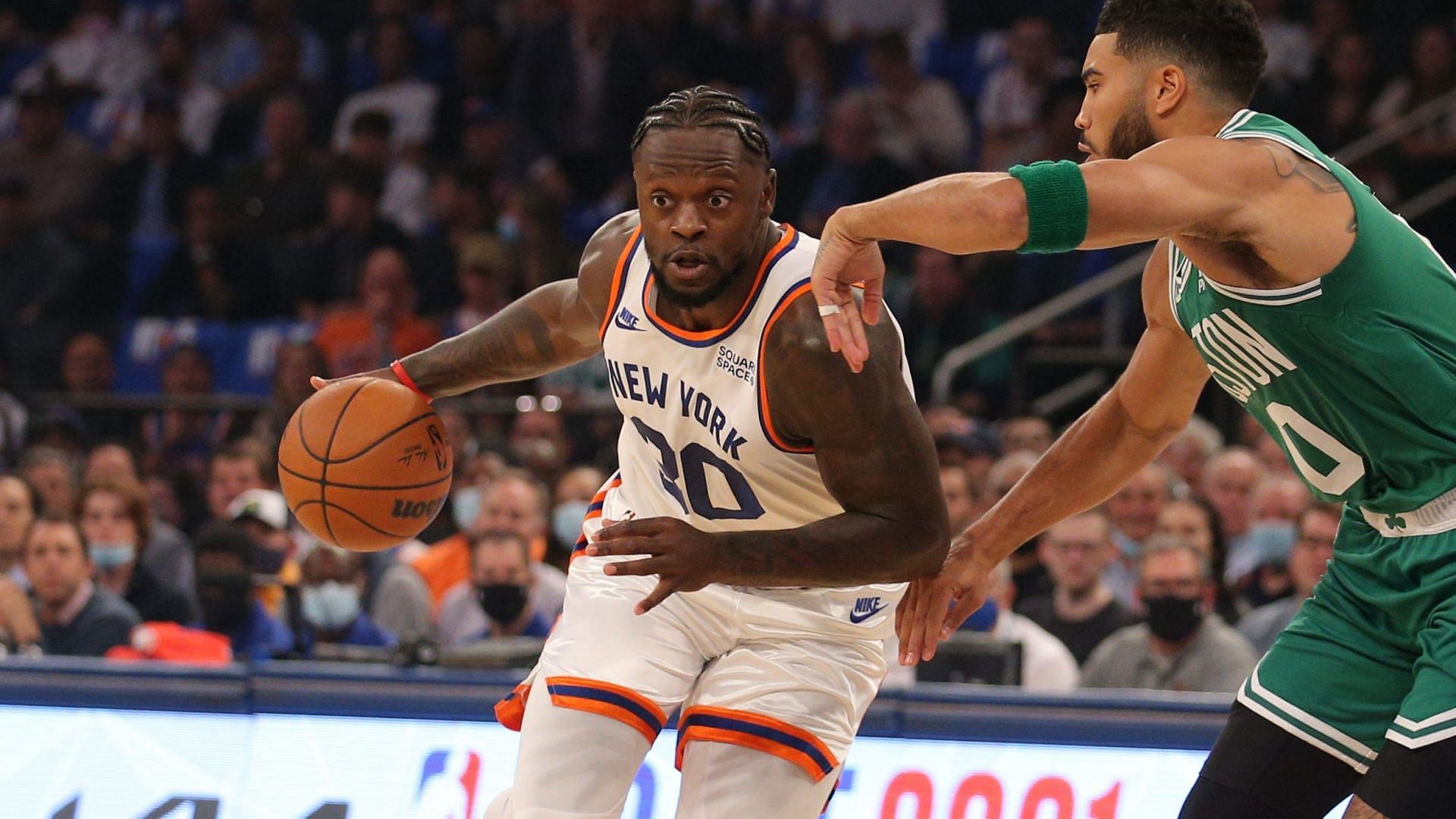 The New York Knicks and the Boston Celtics will square off for the first time since their classic two-overtime season debut thriller. [Photo: USA Today]