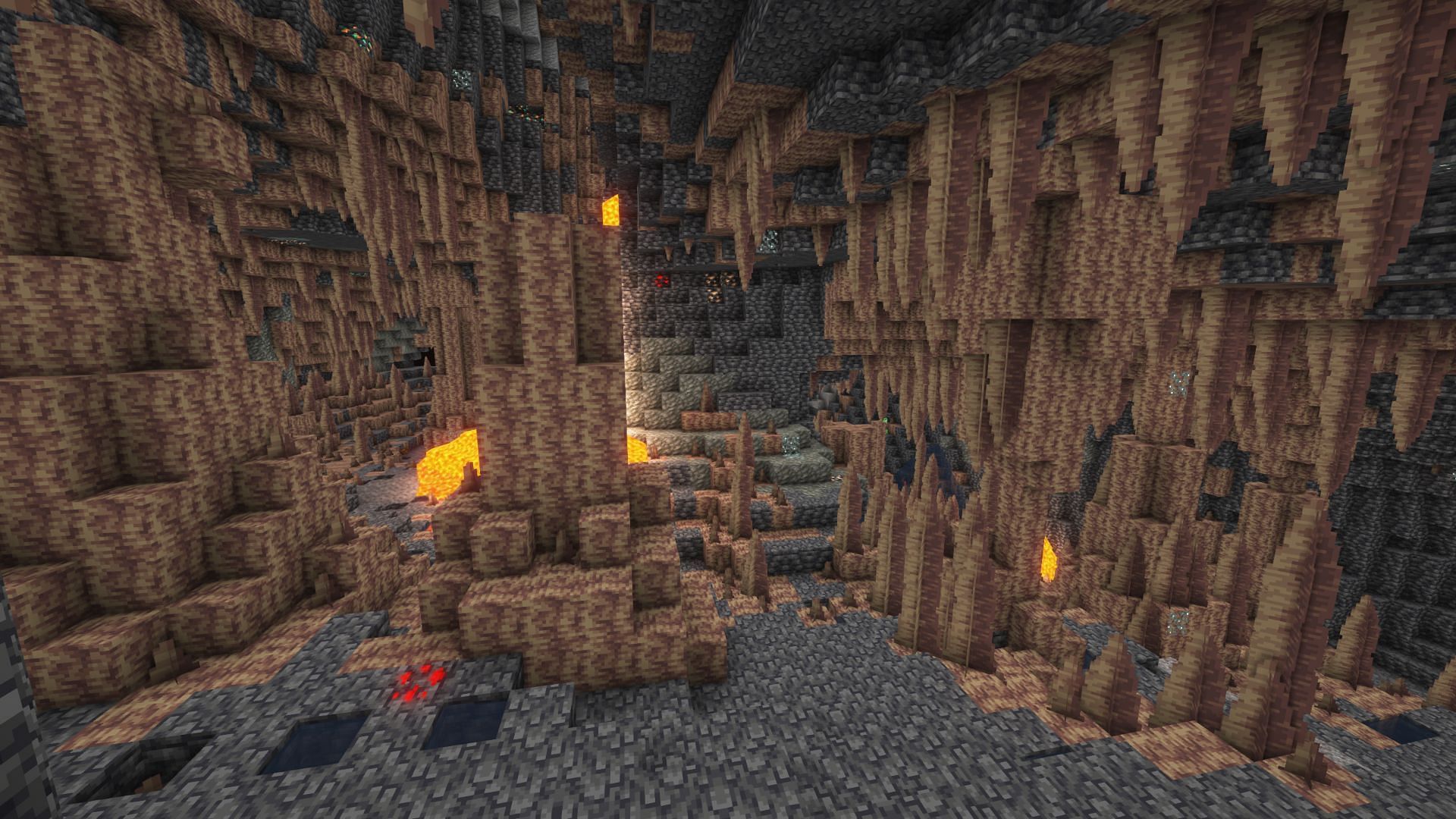 Dripstone caves (Image via Minecraft)