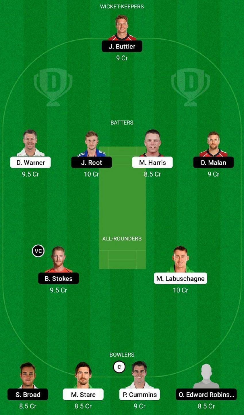 AUS vs ENG Dream11 Fantasy Tip #1