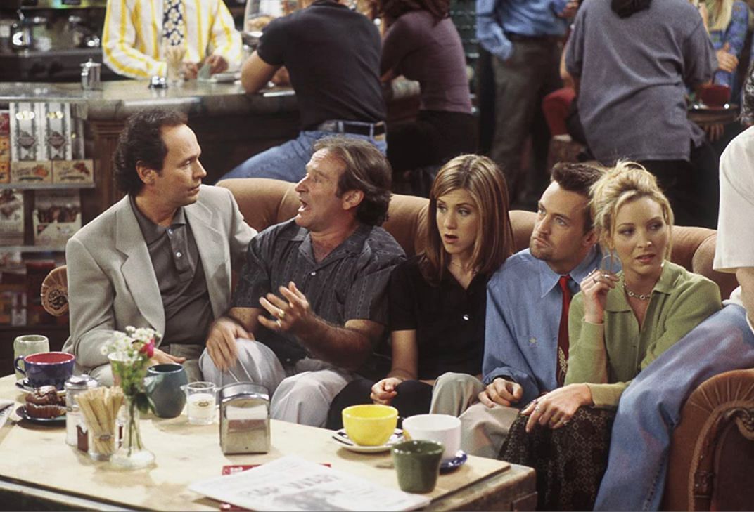 Billy Crystal and Robin Williams&#039; cameo in Friends (Image via IMDb)
