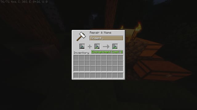 How to repair trident in Minecraft 1.18 version
