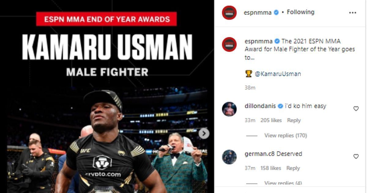 Dillon Danis claims he would knock out Kamaru Usman in a fight