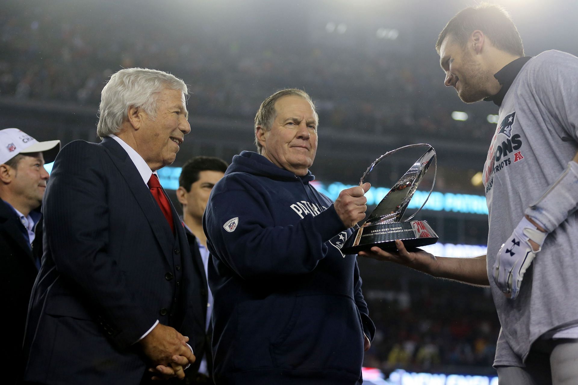 AFC Championship - Bill Belichick and Tom Brady of New England Patriots