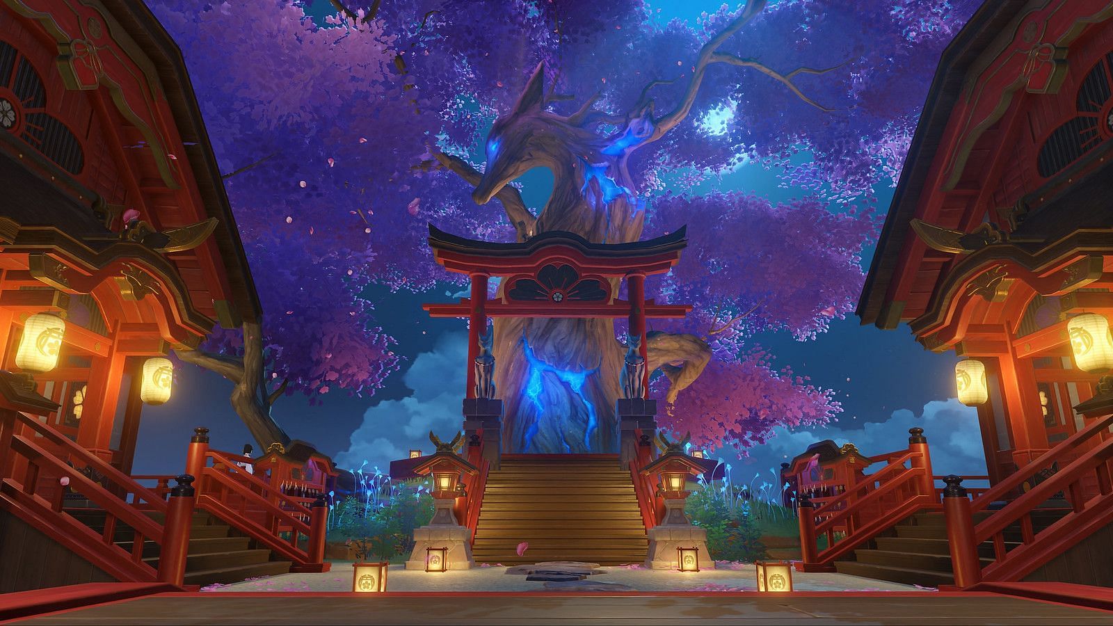 The Sacred Sakura tree in Genshin Impact (Image via miHoYo)