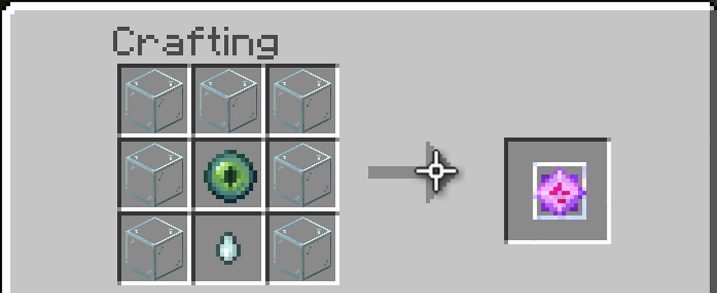 End Crystal crafting recipe (Image via Minecraft)