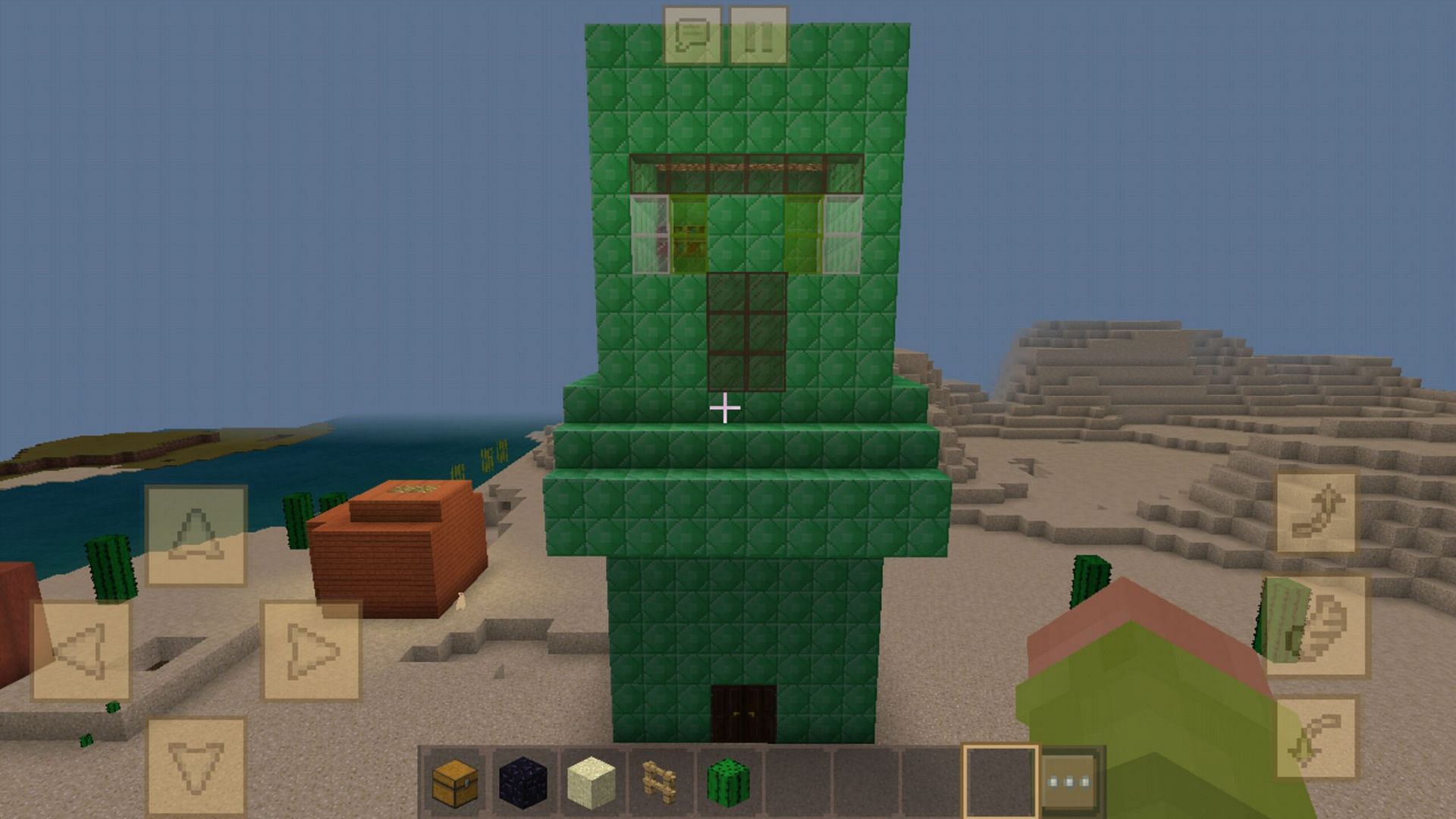Emerald can be an excellent block type to use when creating monuments and statues (Image via Mojang)