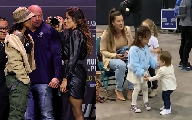 Watch: Julianna Pena's daughter adorably hugs Amanda Nunes' daughter after the UFC 269 weigh-ins