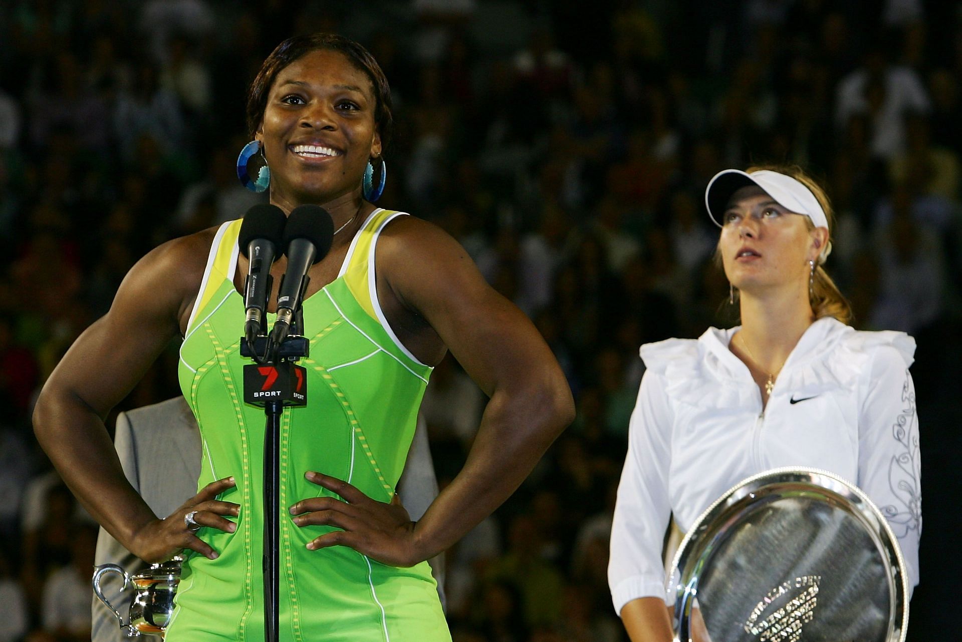 Serena Williams and Maria Sharapova at the 2007 Australian Open