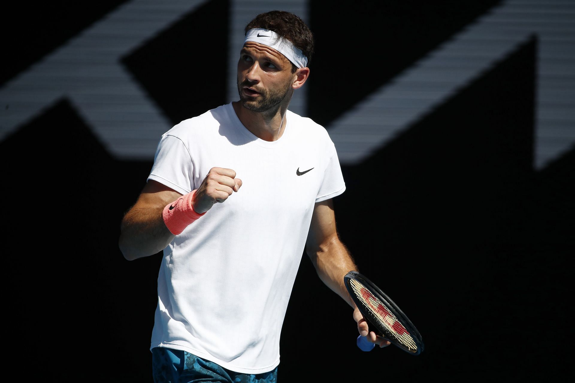 Grigor Dimitrov at the 2021 Australian Open.