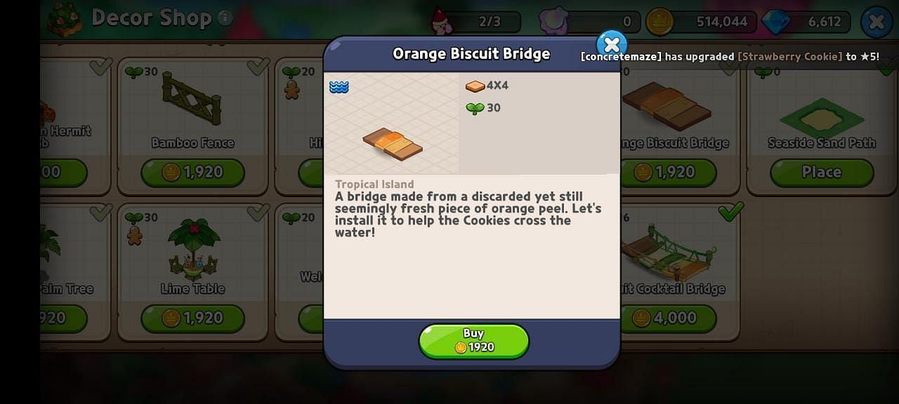 Cookie Run: Kingdom Orange Biscuit Bridge (Image via Sportskeeda)