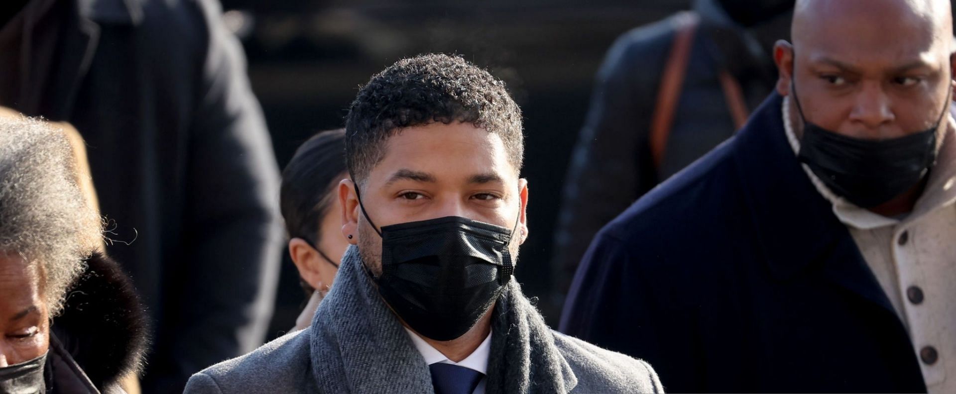 Jussie Smollett allegedly staged a hate crime against himself on January 2019 (Image via Scott Olson/Getty Images)