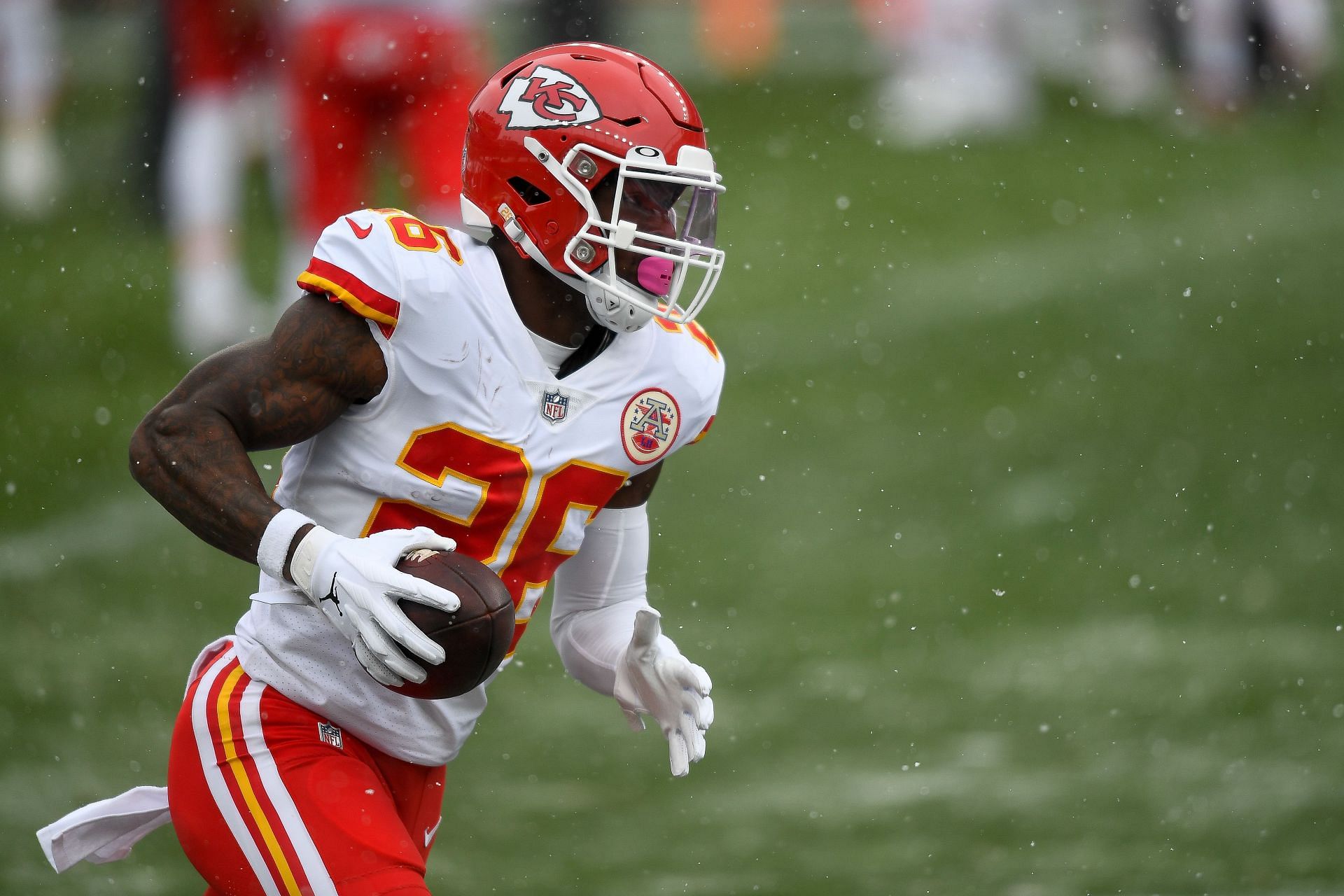 NFL running back Le&#039;Veon Bell with the Kansas City Chiefs in 2020.