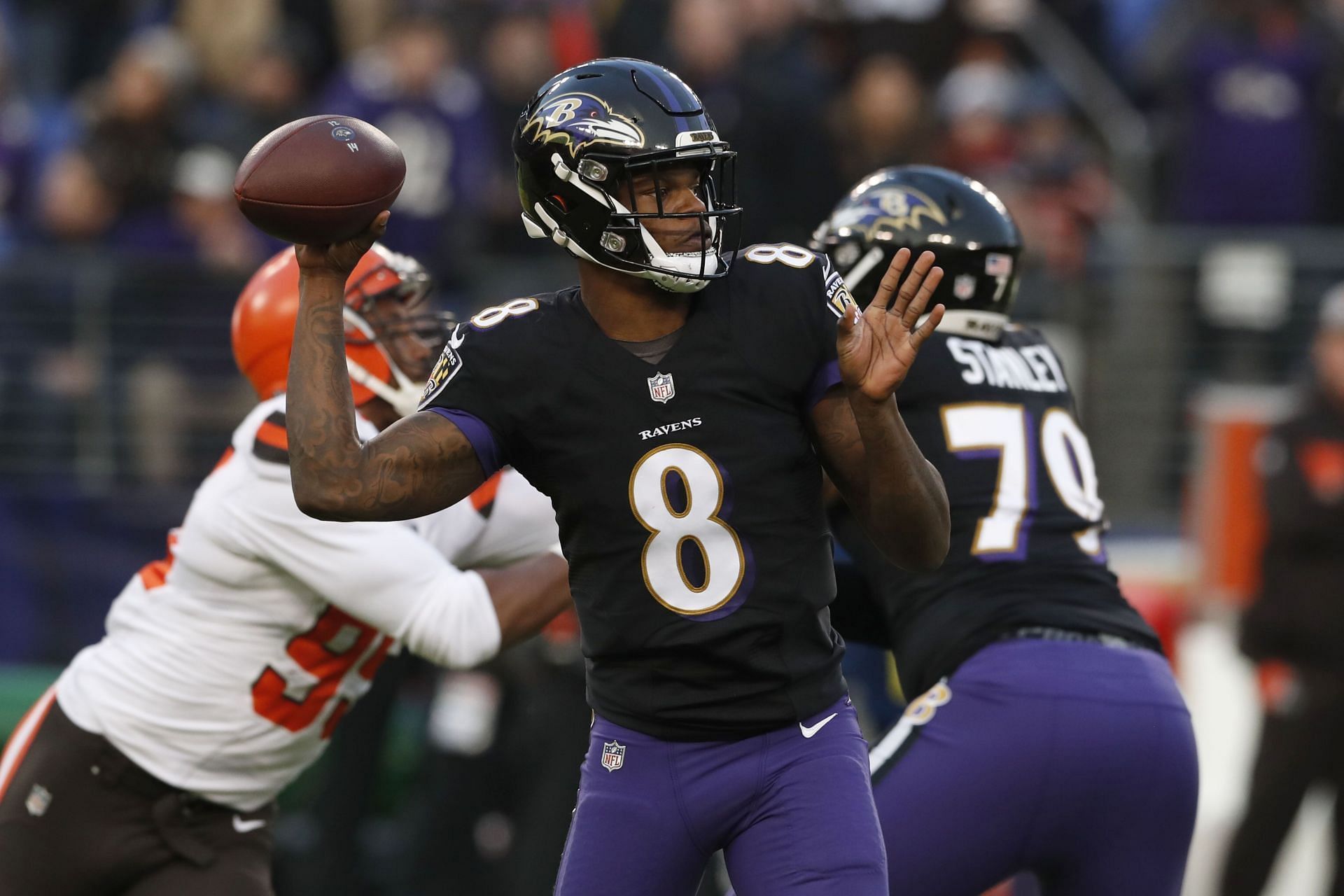 Baltimore Ravens quarterback Lamar Jackson vs. Cleveland Browns