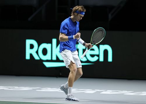 Rublev won the Mubadala World Tennis Championship by beating Murray in straight sets