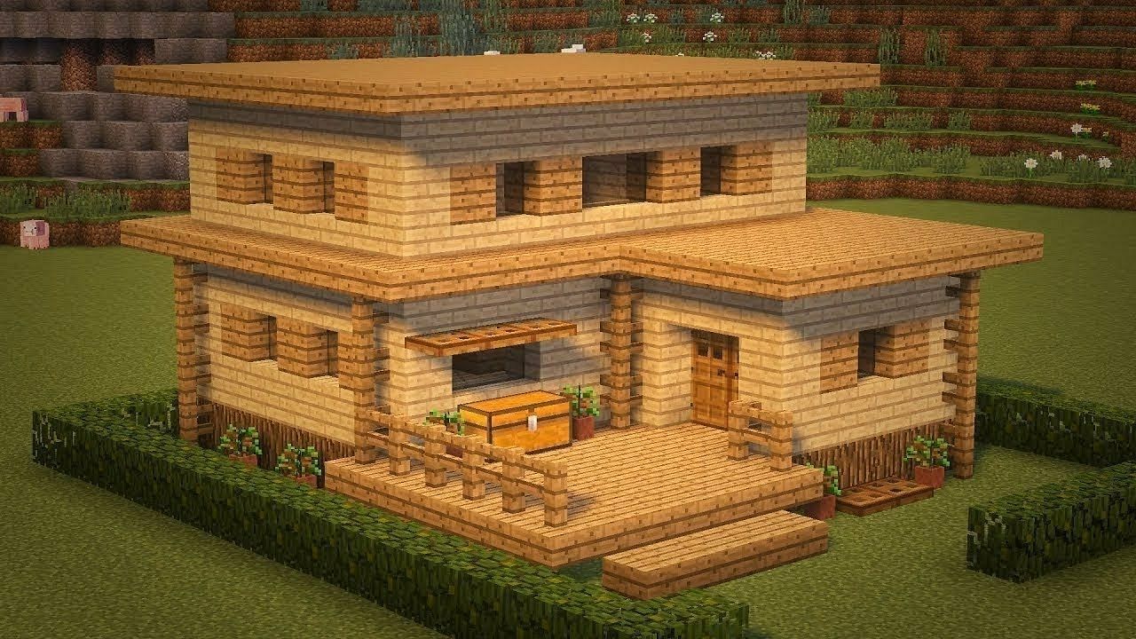 Multi-level houses are useful for storage (Image via Minecraft)