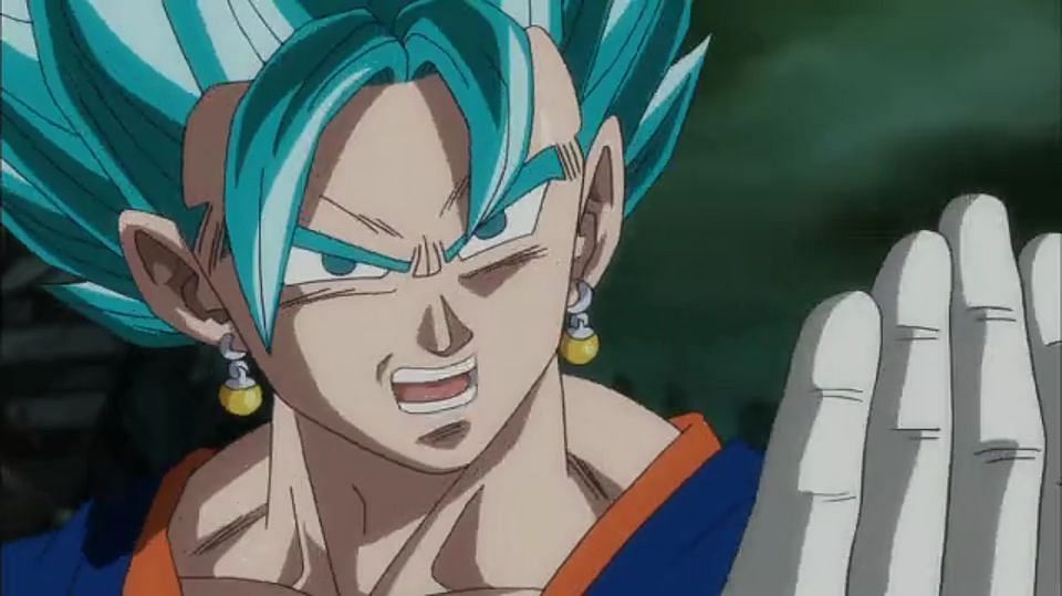 Super Saiyan Blue Vegito as seen in Dragon Ball Super. (Image via Toei Animation)