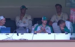 [Watch] David Warner sneezes, nearly falls off his chair during 2nd Ashes Test