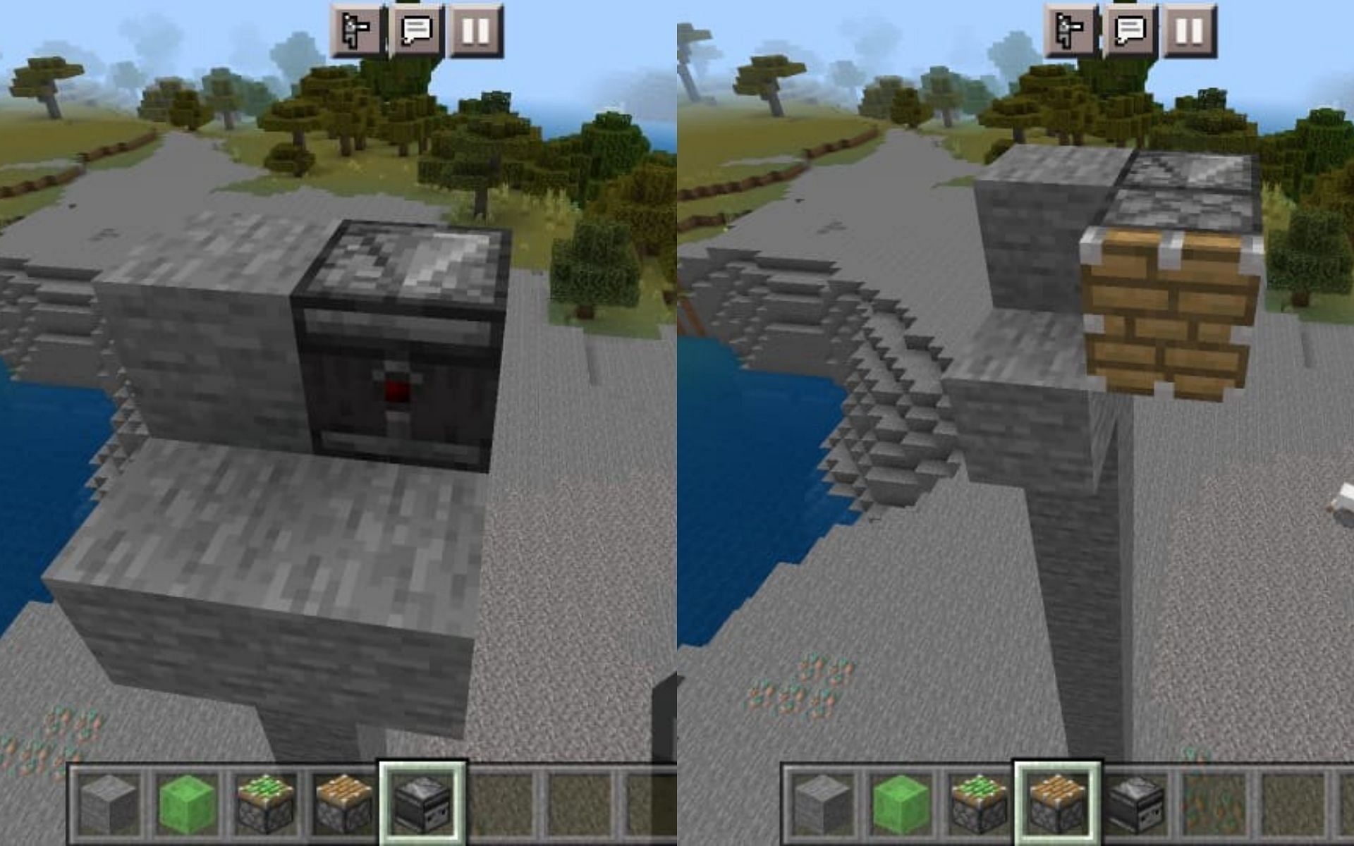 The arrow of the observer should be facing the piston (Image via Minecraft)