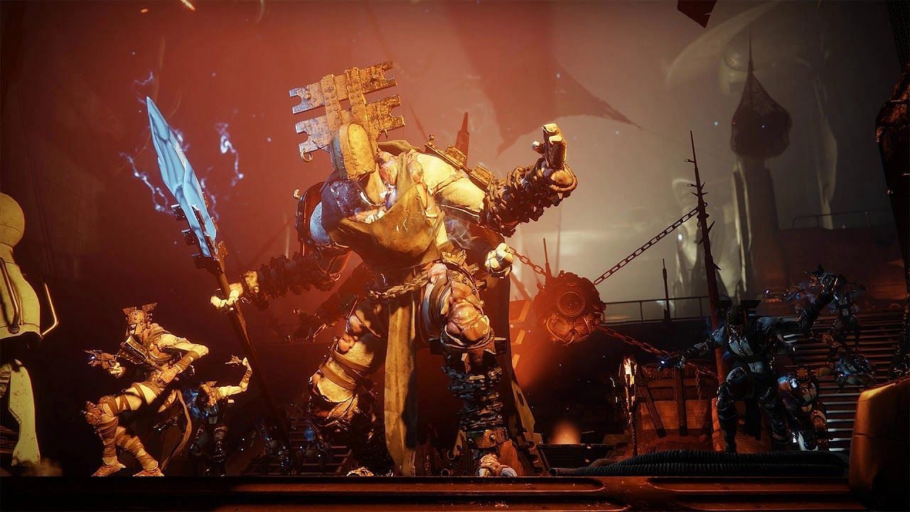 The Hollowed Lair strike boss, Fanatic Fikrul (Image via Bungie)