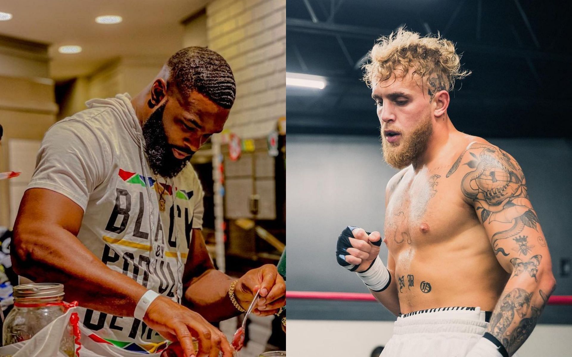 Tyron Woodley (left), Jake Paul (right) [Image Courtesy: @twooodley and @jakepaul on Instagram]