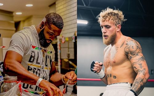 Tyron Woodley (left), Jake Paul (right) [Image Courtesy: @twooodley and @jakepaul on Instagram]