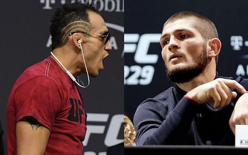 Tony Ferguson (left) and Khabib Nurmagomedov (right)