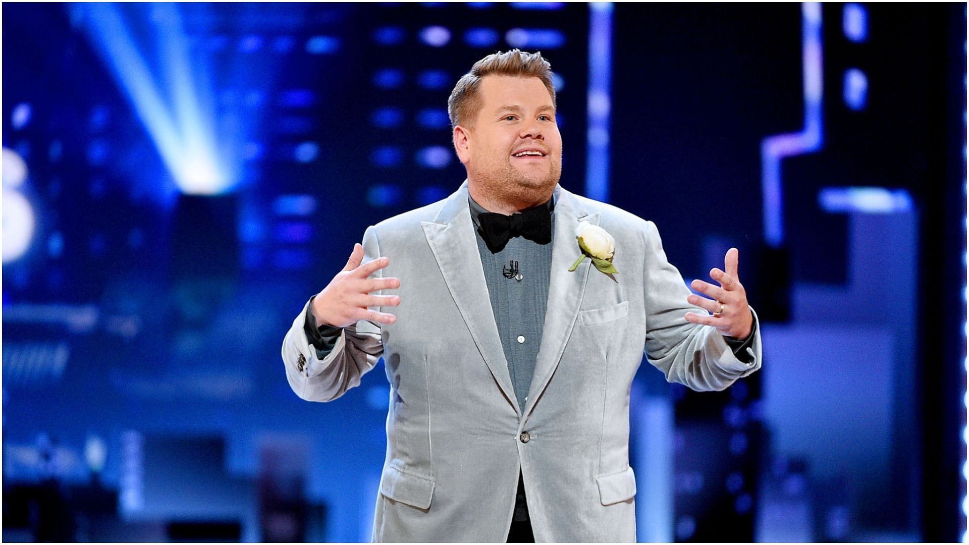 James Corden speaks on stage during the 2019 Tony Awards at Radio City Music Hall (Image by Theo Wargo via Getty Images)