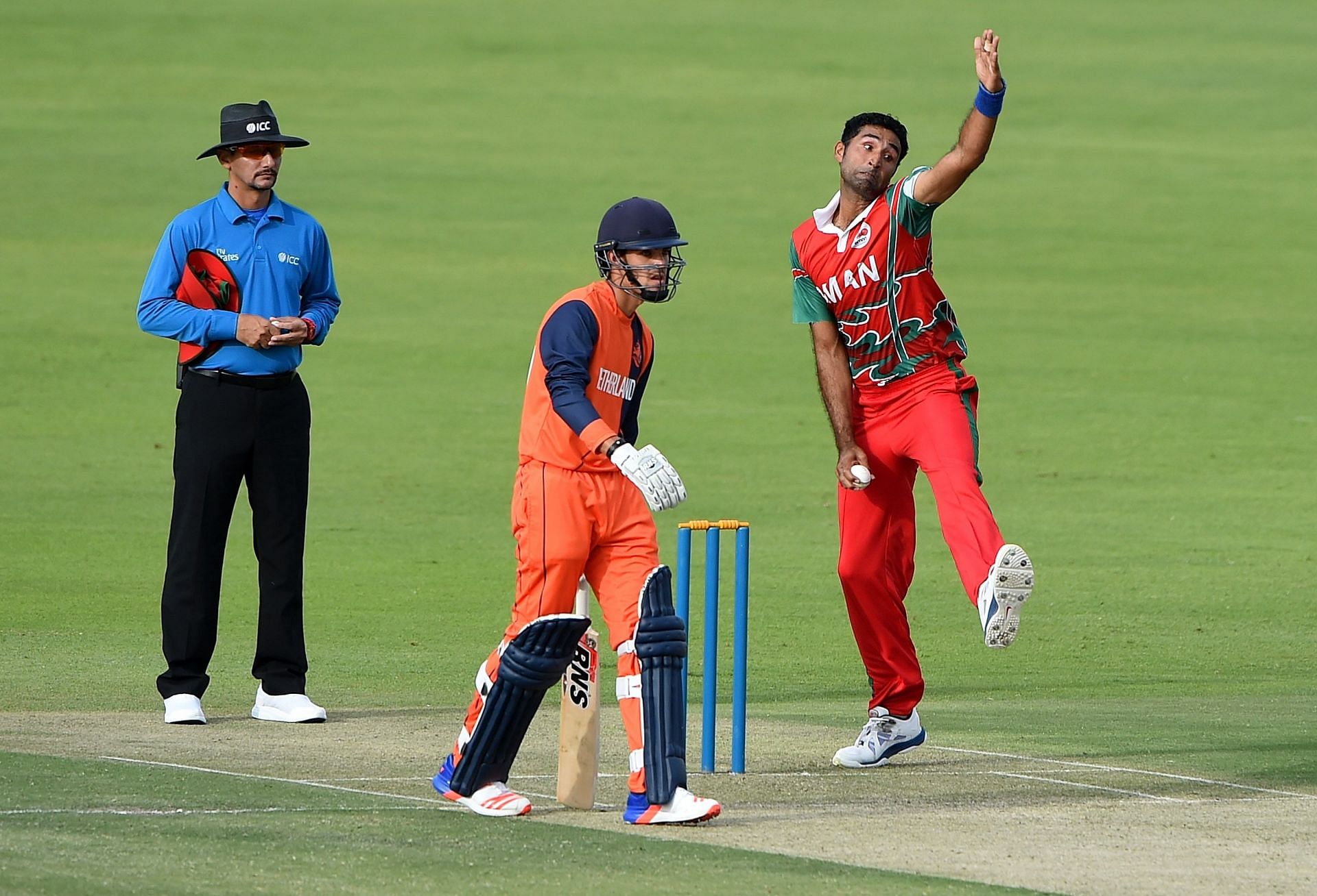 Kaleemullah in action with the ball