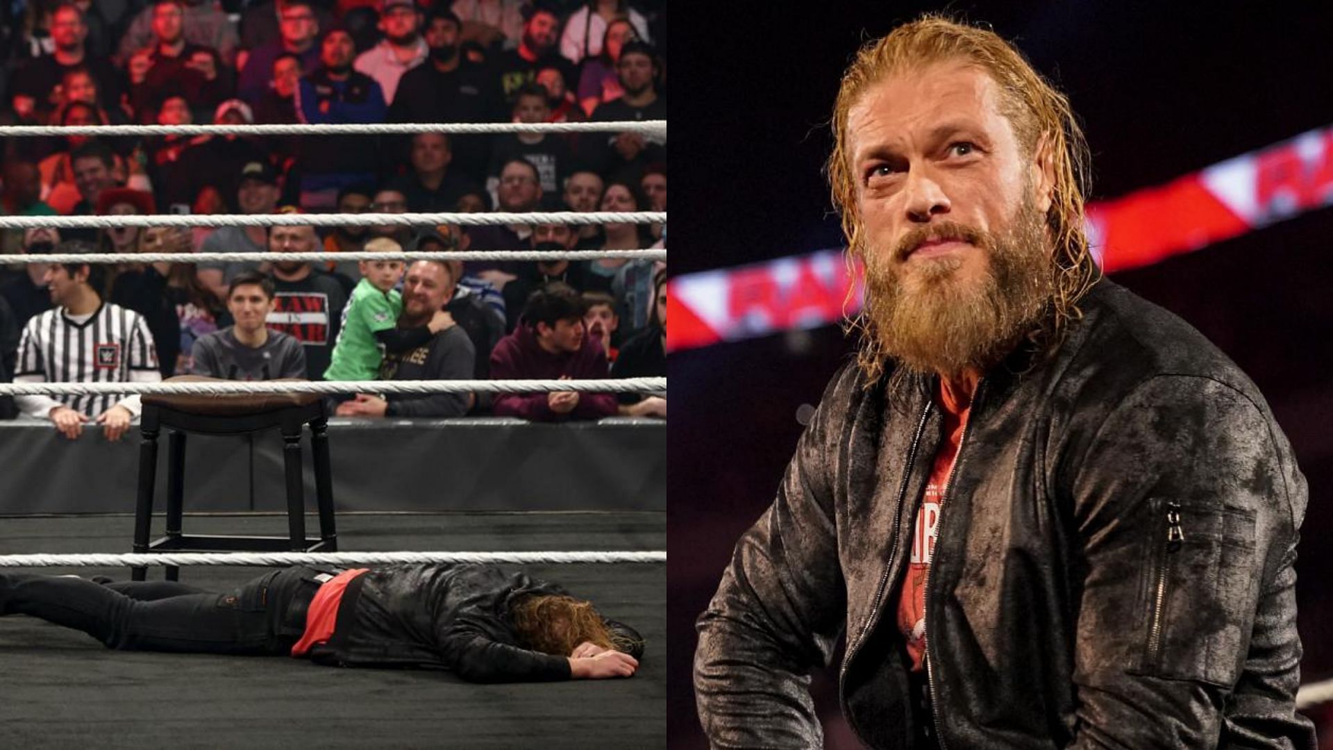 Edge got laid out by The Miz on Monday Night RAW.