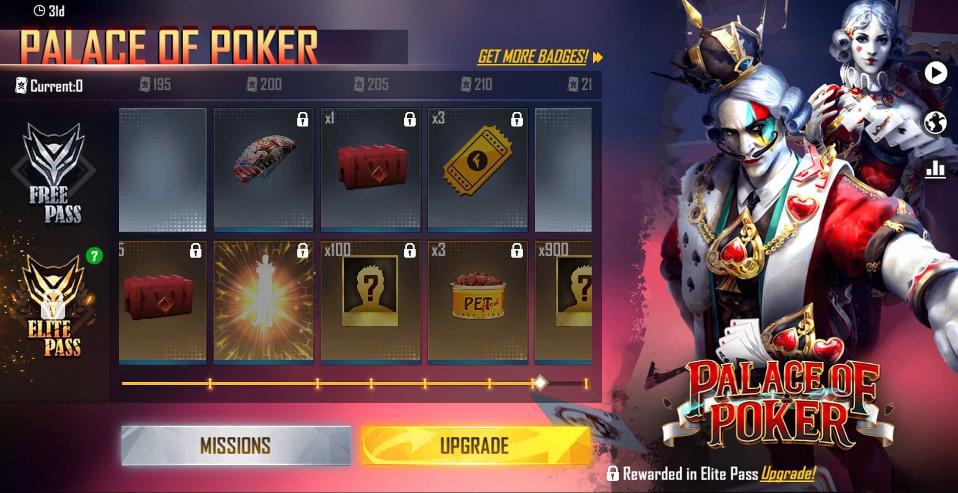 Click on the Upgrade option (Image via Free Fire)