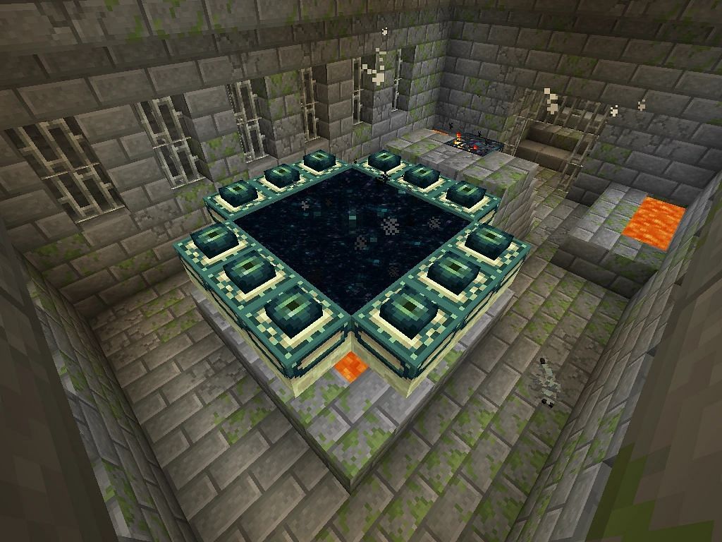 End Portal in Stronghold (Image via Minecraft)