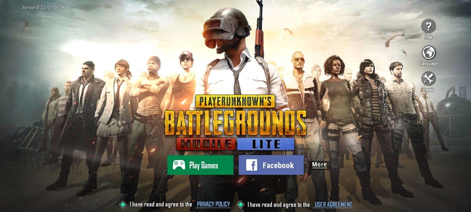 Install and open the game (Image via PUBG Mobile Lite)