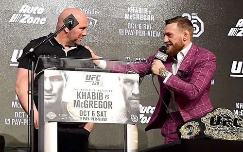 Dana White and Conor McGregor at the UFC 229 press conference