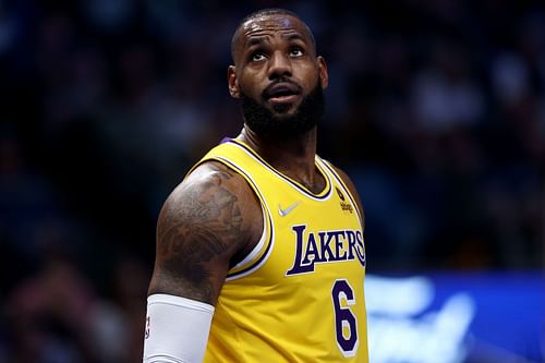 LeBron James at the LA Lakers vs Dallas Mavericks game