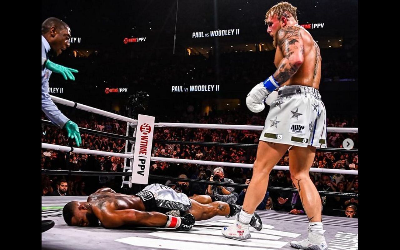 Jake Paul vs Tyron Woodley(Images via Instagram)