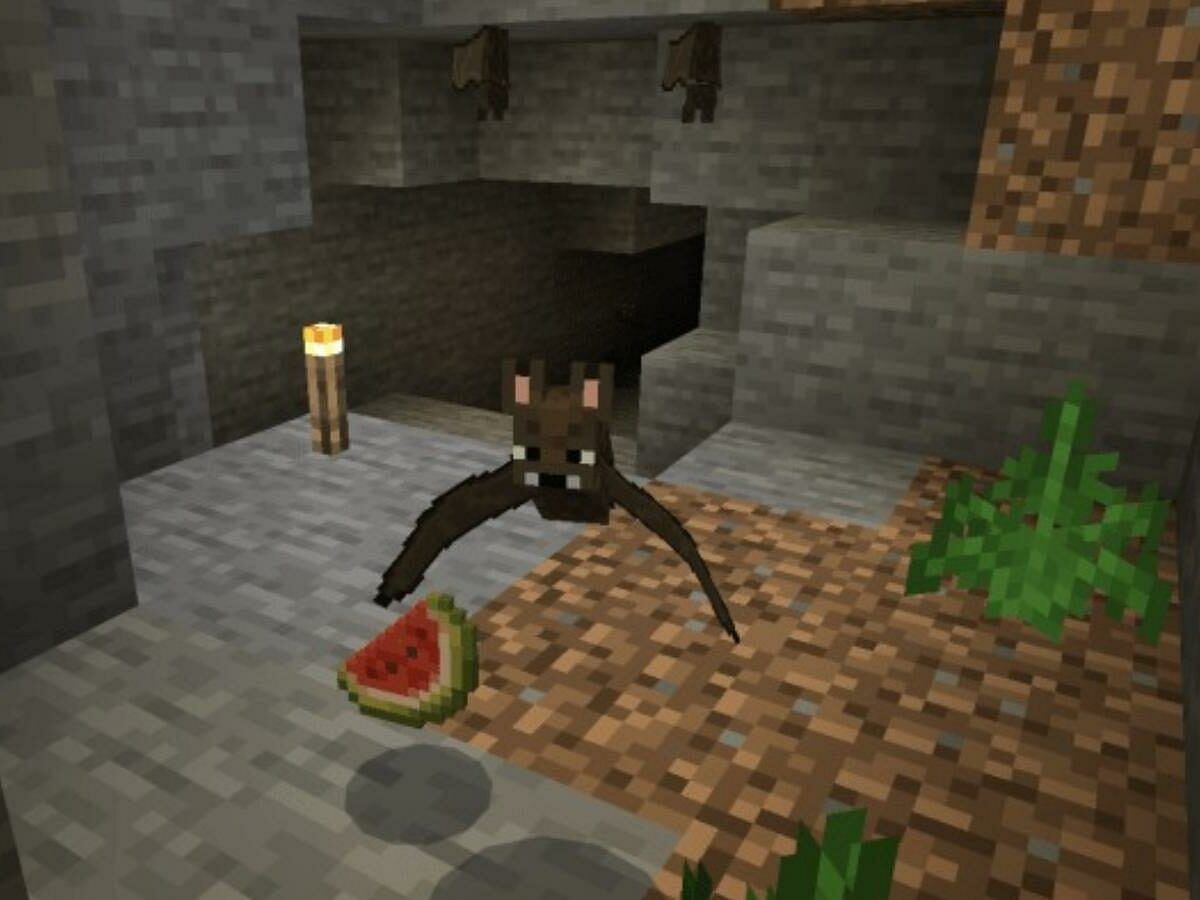Bats are a nice touch to caves, but are mostly window dressing (Image via Mojang)