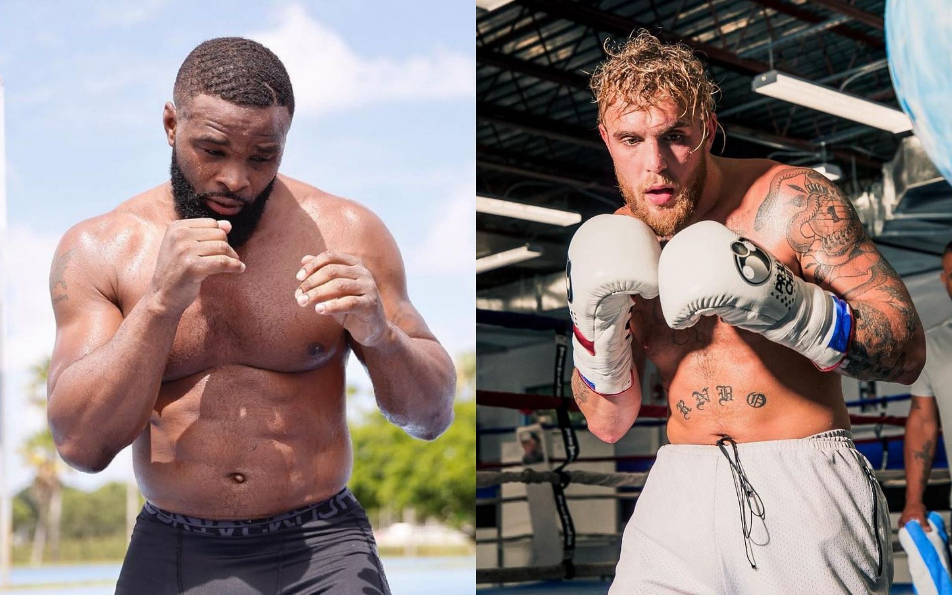 Tyron Woodley (left), Jake Paul (right) [Images courtesy: @@jakepaul and @twooodley]