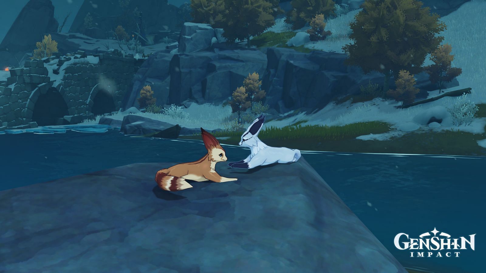 Two different types of fox can be spotted in Dragonspine (Image via Genshin Impact)